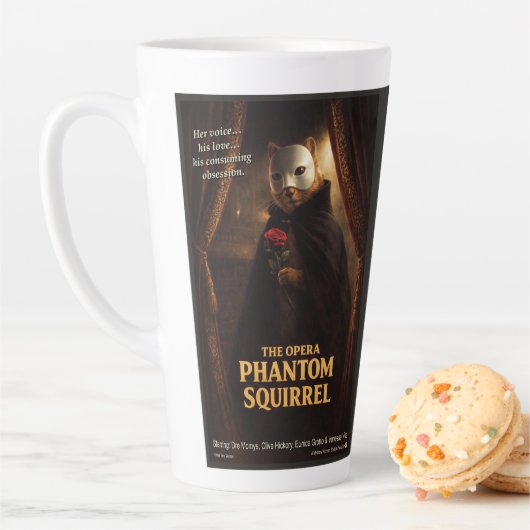 Tasse Latte Parodie de l'Opéra Fantôme Écureuil (En situation)