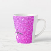 Tasse Latte Parties scintillant à étincelle rose pourpre Nom d (Droite)