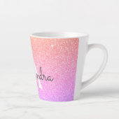Tasse Latte Parties scintillant à étincelle rose pourpre Nom d (Droite)