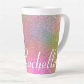 Tasse Latte Parties scintillant arc-en-ciel (Angle droit)