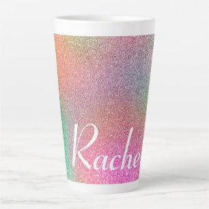 Tasse Latte Parties scintillant arc-en-ciel