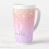 Tasse Latte Parties scintillant colorée moderne étincelle Nom  (Angle droit)
