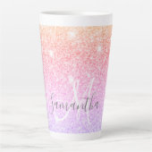 Tasse Latte Parties scintillant colorée moderne étincelle Nom  (Devant)