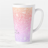 Tasse Latte Parties scintillant colorée moderne étincelle Nom  (Droite)