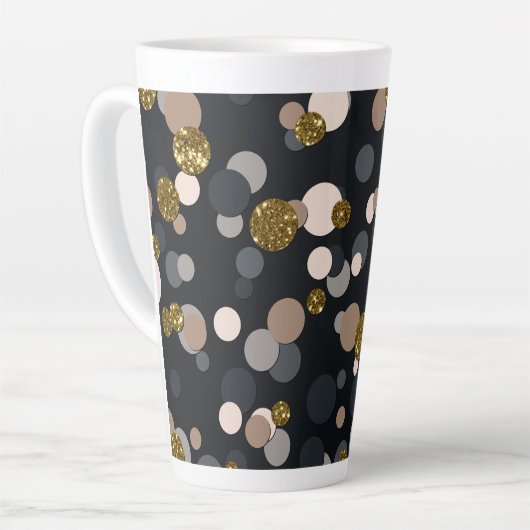 Tasse Latte Parties scintillant Confetti Peach, Maple, Grey an (Angle gauche)