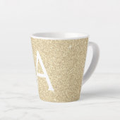 Tasse Latte Parties scintillant d'étincelle d'or Nom et initia (Angle droit)