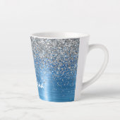 Tasse Latte Parties scintillant d'étincelle en argent bleu per (Droite)