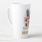 Tasse Latte Parties scintillant d'or ananas brillant (Angle gauche)