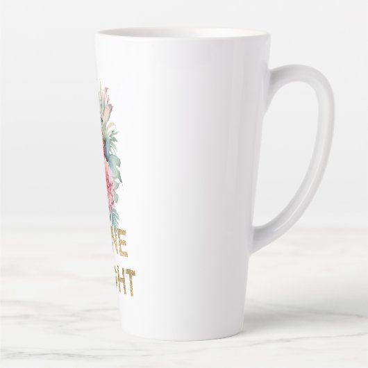 Tasse Latte Parties scintillant d'or ananas brillant (Droite)