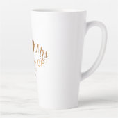 Tasse Latte Parties scintillant d'or Couple coeur grand latte (Droite)