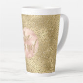 Tasse Latte Parties scintillant d'or Empreinte de léopard Blus (Angle droit)