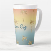 Tasse Latte Parties scintillant d'or Sunset Palm Trees (Angle droit)