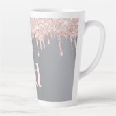 Tasse Latte Parties scintillant en or rose argent gouttes de m (Droite)