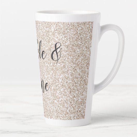 Tasse Latte Parties scintillant Glitz crème brillante (Droite)