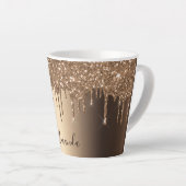 Tasse Latte Parties scintillant goutte cuivre nom étincelant (Angle droit)