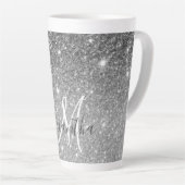 Tasse Latte Parties scintillant gris moderne éclabousser Nom p (Angle droit)