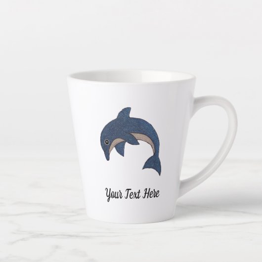 Tasse Latte Parties scintillant Look Bleu et Blanc Saupoudrage (Droite)