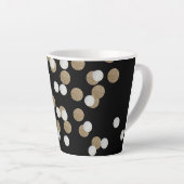 Tasse Latte parties scintillant minimaliste Champagne noir con (Angle droit)