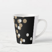 Tasse Latte parties scintillant minimaliste Champagne noir con (Droite)