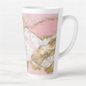 Tasse Latte Parties scintillant or Marbre blanc rose (Droite)
