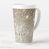 Tasse Latte Parties scintillant Or moderne étincelles Nom pers (Angle droit)