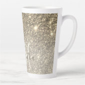 Tasse Latte Parties scintillant Or moderne étincelles Nom pers (Droite)