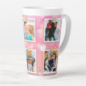Tasse Latte Parties scintillant rose Amour Coeur 6 Photo Moder (Angle droit)