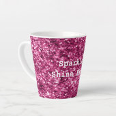 Tasse Latte Parties scintillant rose étincelle (Angle gauche)