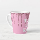 Tasse Latte Parties scintillant roses (Angle gauche)