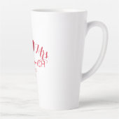 Tasse Latte Parties scintillant rouge foncé Couple coeur large (Droite)