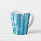Tasse Latte Parties scintillant Turquoise Aqua Glam (Angle droit)