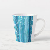 Tasse Latte Parties scintillant Turquoise Aqua Glam (Droite)
