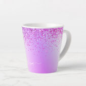 Tasse Latte Parties scintillant violet Étincelle métallique No (Angle droit)