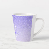 Tasse Latte Parties scintillant violet moderne étincelles Nom  (Droite)