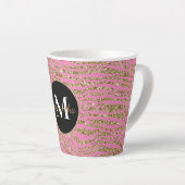 Tasse Latte Parties scintillant Zebra Gold Rose (Angle droit)