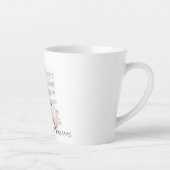 Tasse Latte Partition de violon rose (Droite)