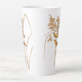 Tasse Latte Paruline des Prairies Audubon Oiseau jaune (Devant)