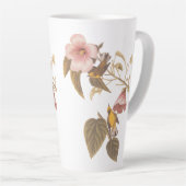 Tasse Latte Paruline jaune à ailes bleues Audubon (Angle droit)