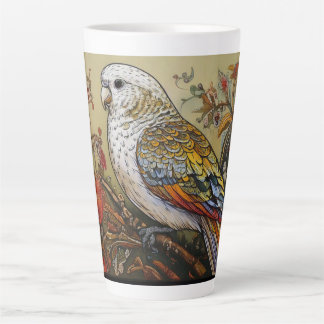 Tasse Latte Parure d'art populaire avec fleurs