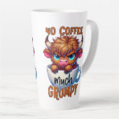 Tasse Latte Pas de café beaucoup grincheux  (Angle droit)