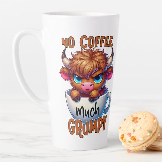 Tasse Latte Pas de café beaucoup grincheux  (En situation)