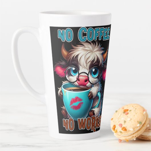 Tasse Latte Pas de café, pas de travail (En situation)