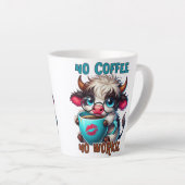Tasse Latte Pas de café, pas de travail (Angle droit)