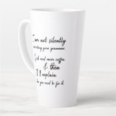 Tasse Latte Pas De Correction Silencieuse De Votre Grammaire,  (Angle gauche)