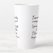 Tasse Latte Pas De Correction Silencieuse De Votre Grammaire,  (Devant)