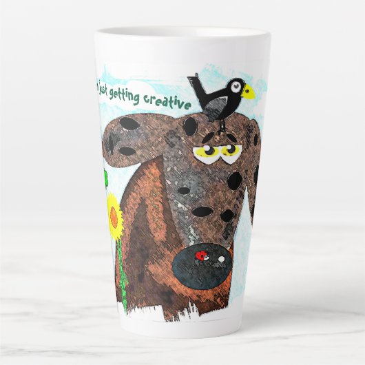 Tasse Latte Pas de l'ennui qui devient créatif (Devant)