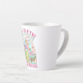 Tasse Latte Pas de pluie, pas de fleurs - Floral et champignon (Angle droit)
