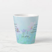 Tasse Latte Pas par Might - Zacharie 4:6 (Devant)