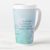 Tasse Latte Pas par Might - Zacharie 4:6 (Angle droit)
