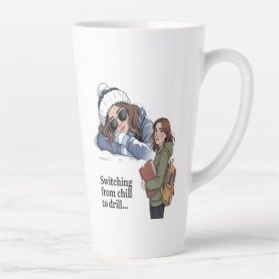 Tasse Latte Passer de la détente au forage